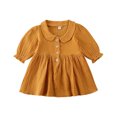 thumbnail image 1 of SUNSIOM Robe à Manches Longues pour Fille, Robe de Fête Col Poupée, Robe à Imprimé Floral, 1 of 5
