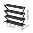 thumbnail image 3 of Qocolhg Z-Shaped 4 Tier Free Standing Sturdy Plastic Shoe Rack for Closet Holds 8 Pairs Shoe Organizer Stackable Shoe Storage Shelf for Entryway, Closet, Garage, Bedroom, Cloakroom, Black, 3 of 6