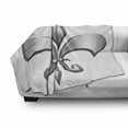 thumbnail image 3 of Fleur De Lis Soft Flannel Fleece Throw Blanket, Lily Flower Nobility of Knights in Medieval Time European Iris, Cozy Plush for Indoor and Outdoor Use, 50" x 60", White Grey, by Ambesonne, 3 of 6