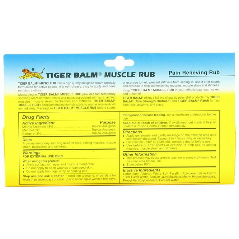 4 Pack - Tiger Balm Muscle Rub 2oz Each 