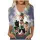 thumbnail image 3 of TaTaai Women V-Neck 3/4 Sleeve St. Patrick's Day Print Loose Top Casual Fashion T-Shirt Ladies Spring Holiday Gathering Wear Lightweight Breathable Non-See-Through No Fading Top Gift, 3 of 5