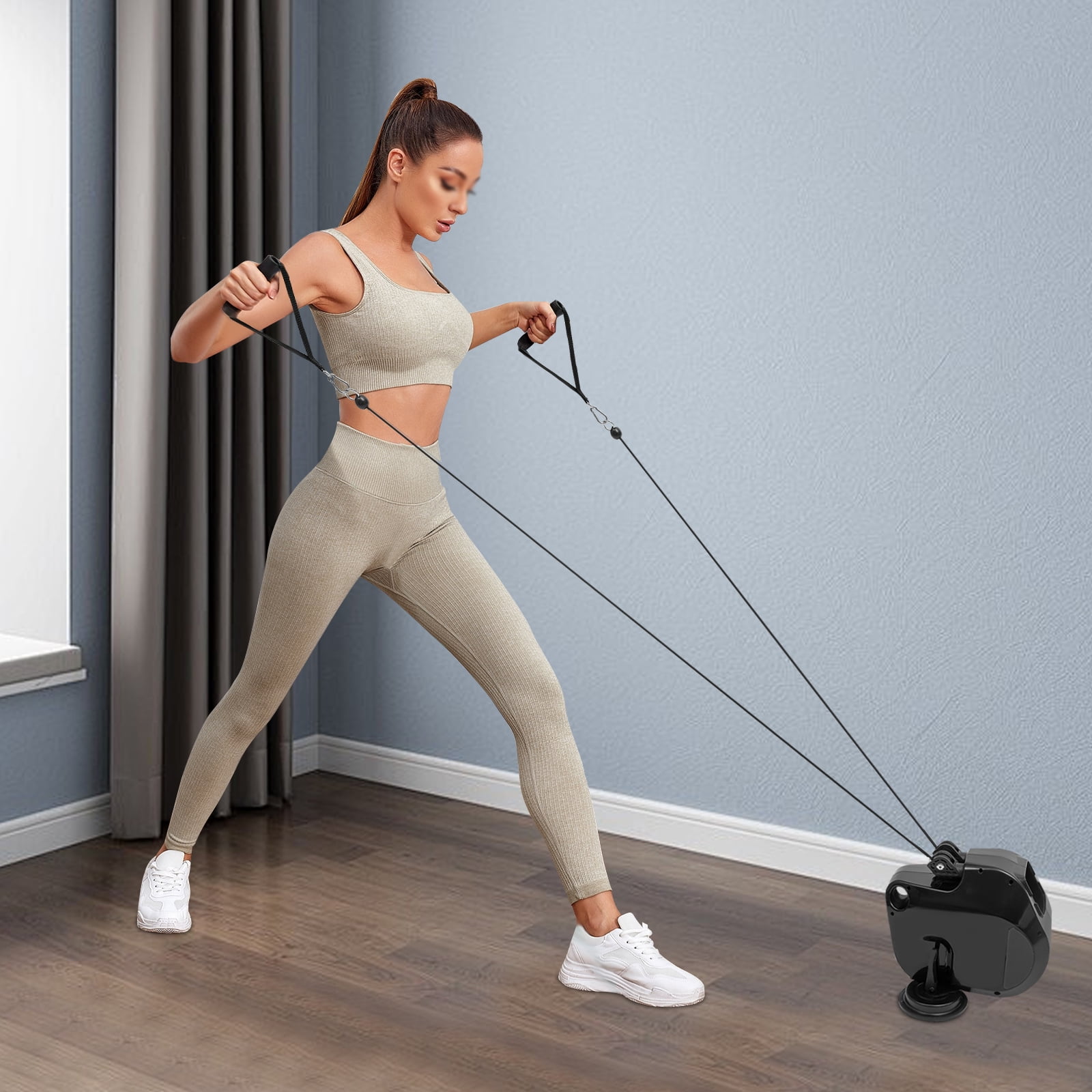 Dwellnix Rope Training Machine Suction Cup Rope Full Body Strength Training Device