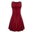 thumbnail image 4 of Women's A-Line Boat Neck Flowy Mini Dress High Low Irregular Hem Dress Summer 2025 Going Out Party Club Dresses, 4 of 8
