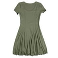 thumbnail image 2 of bar III Womens Ribbed Fit & Flare Dress, Green, Medium, 2 of 2