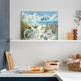 thumbnail image 3 of Bathroom Wall Art Beach Sea Turtle Decor Wall Art Ocean Coastal Bicycle Pictures Wall Decor Seascape Scene Canvas Print Painting Framed Artwork for Bathroom Bedroom Kitchen Office 12"x16", 3 of 6