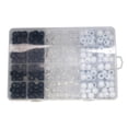 thumbnail image 2 of 240pcs Beads Black + white and Clear Mixed Hair Tie Braid Beads Accesorios para el cabello para manualidades DIY de mano Fabricación d Yuyangstore lazo para el cabello cuentas trenzadas, 2 of 7