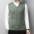 thumbnail image 2 of JTieacloth Lightweight Sweater Vest Men's Sweater Vest Slim Fit V Neck Sleeveless Pullover Casual Warm Layering Piece For Everyday Wear And Outdoor Activities(Green), 2 of 4