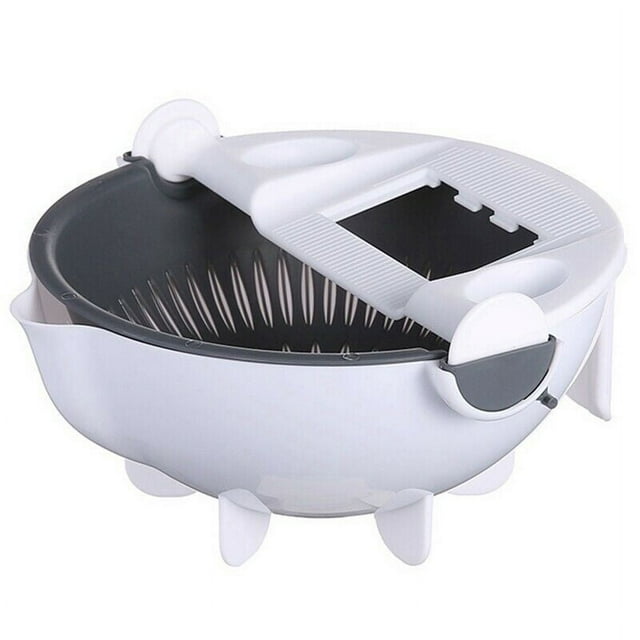 Cortador de verduras 7 en 1 manual con accesorios Cortador de verduras para cortar/mezclar y cortar, cortador de frutas y verduras, cortador pelador de verduras para todas las verduras