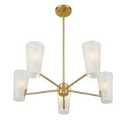 Meridian M100130MBK 5-Light Chandelier in Matte Black