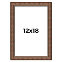 12x18 Dark Brown Bamboo Real Wood Picture Frame Width 1.5 inches | Interior Frame Depth 0.5 inches