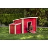 ECOFLEX® Jumbo Fontana Chicken Barn, Red - Non-Toxic, Moisture and Odor Resistant Coop with 3 Compartment Nesting Box