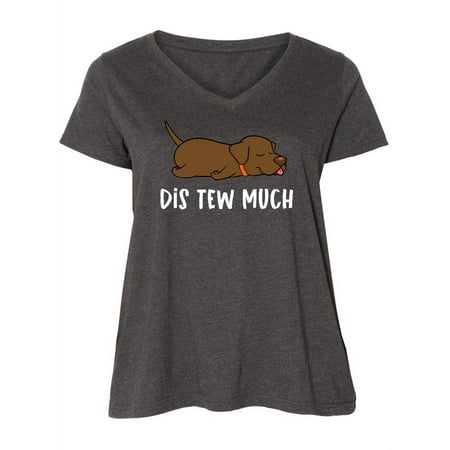 

Inktastic Napping Dis Tew Much Chesapeake Bay Retriever Women s Plus Size V-Neck