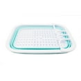 thumbnail image 2 of SAMMART Collapsible Dish Drainer with Drainer Board - Foldable Drying Rack Set - Portable Dinnerware Organizer - Space Saving Kitchen Storage Tray, 2 of 5