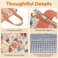 thumbnail image 4 of Pioneer Flower Floral Print Pattern Insulated Lunch Bag for Women & Adults,Large Portable Soft Cooler Lunch Bag,Thermal Food Storage Tote with Pearl Cotton,8.66L,8.75x5.75x9.5 Inch, 4 of 6