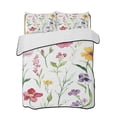 thumbnail image 2 of Spring Flowers Twin XL Size Down Alternative Comforter, Lightweight Comforter Quilt Bedding Set with Pillow Shams Pastoral Botanical Blossom Floral All Seasons Bed Comforter Duvet Insert 68"x98", 2 of 7
