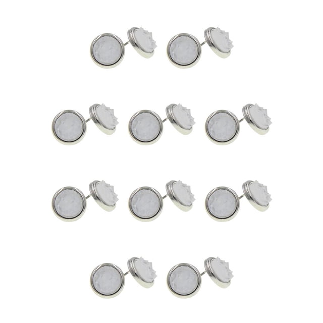 Minnieouse Pendientes de tuerca de estilo sencillo, accesorio de moda, pendientes pequeños de tuerca brillantes para mujer, adorno de vestir para tipo 18 10piezas