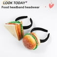 thumbnail image 5 of FENOHREFE Novelty Burgers Sandwich Headbands Creative Food Shape Hair Hoop Adjustable Hair Accessory for Parties, 5 of 7