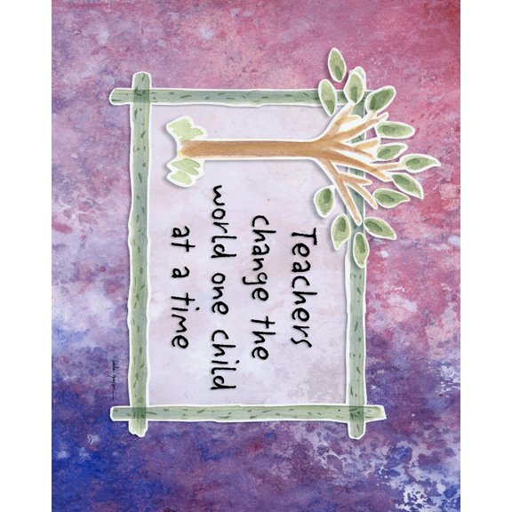 Catholic print picture - TEACHERS CHANGE - 8" x 10" ready to be framed