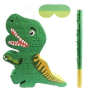 JBee Ctrl Dinosaur Pinata Bundle with a Blindfold and Bat (15.7x15x3.5 inches), T-Rex Dino Pinata for Boys Kids Birthday Parties, Animal Theme Parties, Decorations