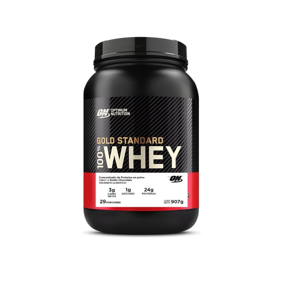 ON Gold Standard 100% Whey Sabor Doble Chocolate 2 LB Optimum Fitness Town 1047417