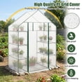 thumbnail image 6 of Costway New Portable Mini 8 Shelves Walk In Greenhouse Outdoor 4 Tier Green House White, 6 of 9