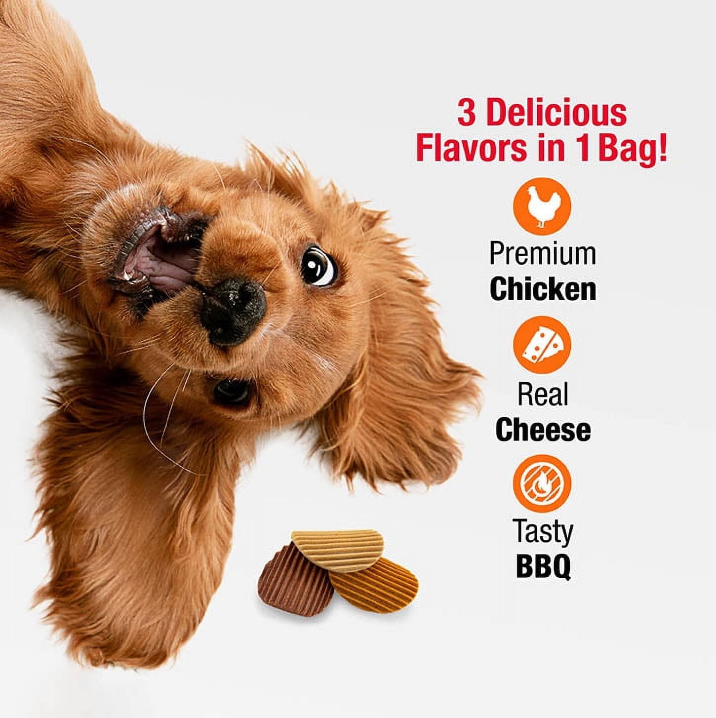 Good ‘n’ Tasty Triple Flavor Wavy Chips Variety Pack, Treats for Dogs, 10 oz