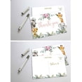 thumbnail image 4 of Yuansail Safari Baby Shower Tarjetas postales de agradecimiento Tarjetas postales de agradecimiento floral de animales de la selva 25 tarjetas - (bb002-ganxie), 4 of 5