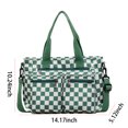 thumbnail image 4 of Bolso Cruzado A Cuadros Hombro Con Tablero Ajedrez Mano Elegante para Mujer () Verde, 4 of 9