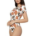 thumbnail image 2 of Gaeub Sushi Roll Women'S Short Sleeve One Piece Swimsuit Sexy High-Waisted Bodysuit For Swimming, Beach, Sports - Large, 2 of 9