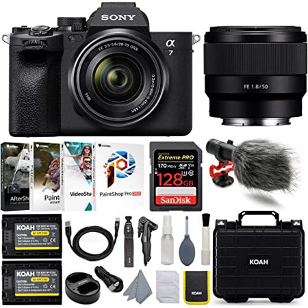 Sony Alpha 7 IV Full Frame Mirrorless Camera w/ 28-70mm & FE 50mm f/1.8 Lens Kit