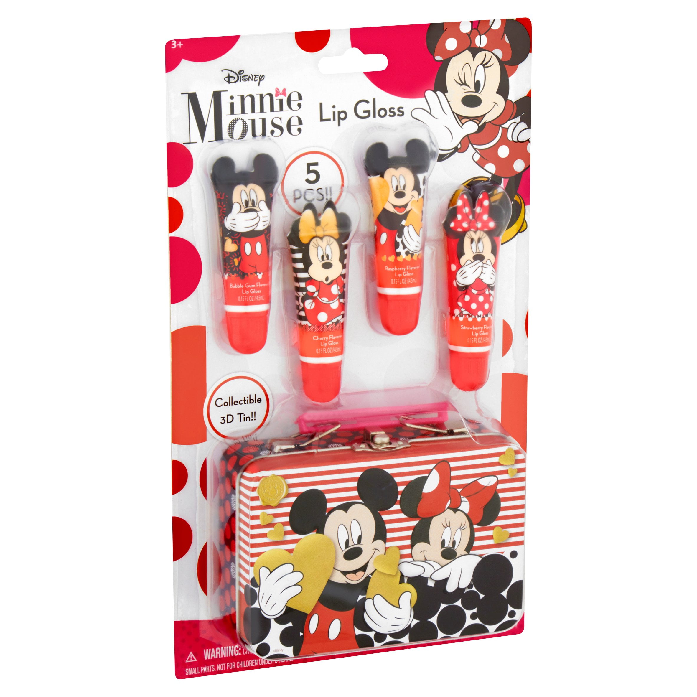 Townley Girl Minnie Mouse 4 Pack Lip Gloss With Tin 5 Ct