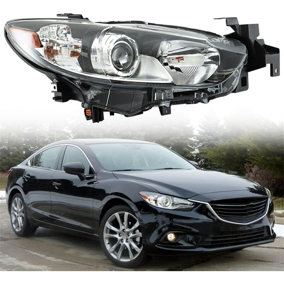 ALL-CARB Headlight Assembly Replacement for Mazda 6 2014-2017 [Halogen Type] Projector Headlight Headlmap RH Passenger Side