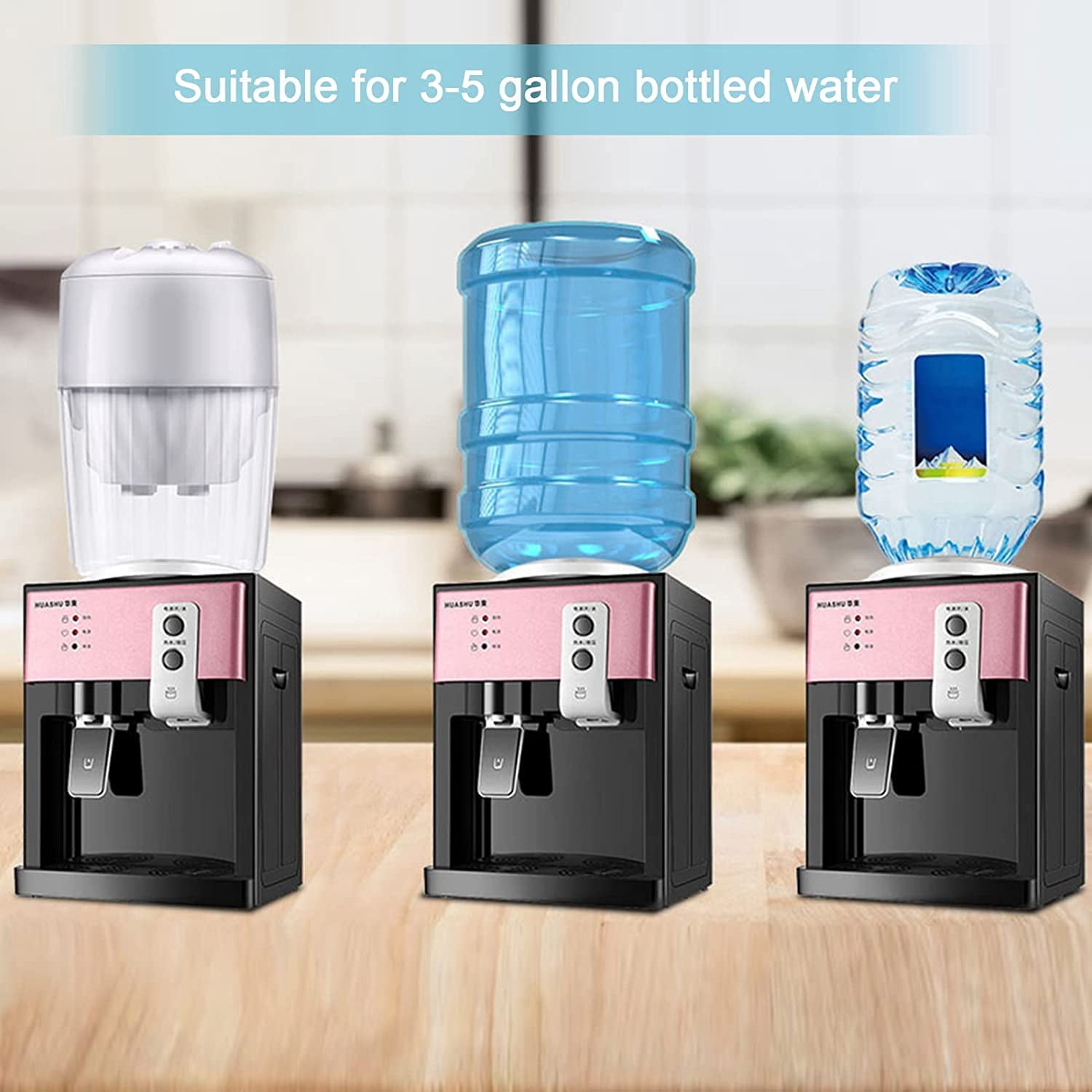 Loyalheartdy 5 Gal Electric Hot and Cold Water Cooler Dispenser  550W Desktop Top Loading Home Office