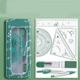 thumbnail image 2 of Liquidation! Boussoles Delayuji Ensemble d'Outils Géométriques 8 Pcs Ensemble de Crayons Règle Outils de Dessin Mathématiques pour Garçons Filles Taille Unique Vert, 2 of 9