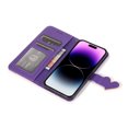 thumbnail image 7 of SaniMore for iPhone 14 Pro 6.1" Magnetic Glitter Love Flip Wallet Case with Card Slot & Kickstand, Premium PU Leather Case with Wrist Strap Shockproof Protective Case for Women Ladies Girls, Purple, 7 of 7