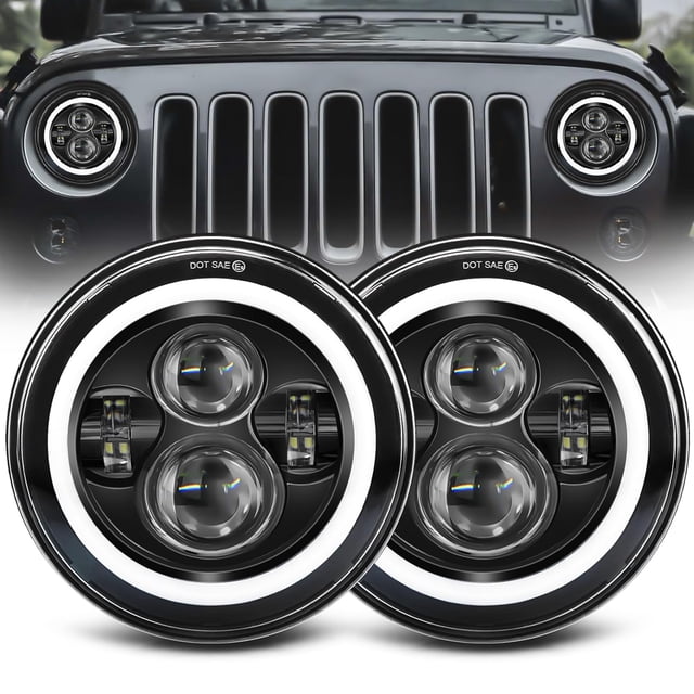 Proyector LED ZIMABLUE redondo de 7 pulgadas para Wrangler