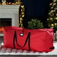thumbnail image 2 of pitrice Extra Large Christmas Tree Storage Bag Dual Handles for Moving Supplies Red 165x38x76cm, 2 of 8