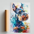 thumbnail image 2 of Standard Schnauzer Dog Poster Wall Art for Bedroom Living Room Funny Graffiti Dog Picture Cool Dog Decor Wall Art, 2 of 6