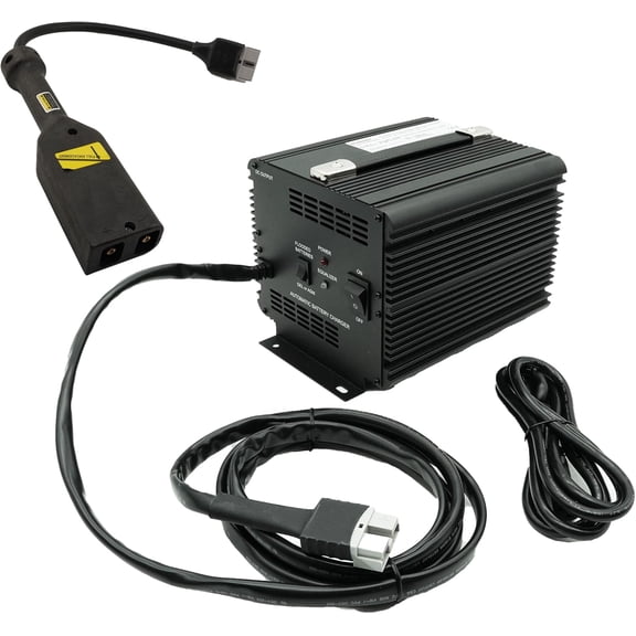 Schauer JAC2036H 36V 20A Automatic Battery Charger with Float Mode   EZGO Powerwise “D” Plug Adapter / SB50 – Golf Cart, Lead Acid, AGM & Gel Batteries