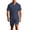 hgg191-Navy, variant on Linen Shirts for Men Short Sleeve Blouse Button Down Dress Untuckit Shirts Beach Summer Wedding Hawaiian Outfit