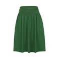 thumbnail image 3 of Mqqzkk Skirts for Women Knee Length Flowy Ruched Flowy Midi Skirt High Waisted Pleated Stretchy Skirt with Pockets, 3 of 7