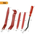 thumbnail image 2 of SURJDE 5 PCS Nylon Auto Trim Removal Tool Kit No-Scratch Pry Tool Kit for Car Door Clip Panel & Audio Dashboard Dismantle Red, 2 of 7