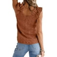 thumbnail image 3 of KZKR Womens Summer Jacquard Tank Top Chiffon Sleeveless Shirt V Neck Blouse, 3 of 3