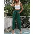 thumbnail image 6 of Sngxgn Women's Wide Leg Lounge Pants with Pockets Lightweight High Waisted Adjustable Tie Knot Loose Trousers(GN2,XL), 6 of 9