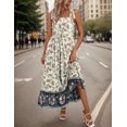 thumbnail image 4 of Vestido largo Zeagoo Summer 2025 para mujer con estampado floral y bolsillos, 4 of 6