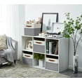thumbnail image 2 of DECOMOMO Bacs de Rangement Cubiques, Ensemble de 4 Cubes de Rangement de 11 Pouces, Gris et Blanc, 2 of 6