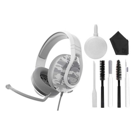 Turtle Beach Recon 500 Multiplatform Gaming Headset Arctic Camo With Cleaning Kit BOLT AXTION Bundle Used
