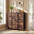 thumbnail image 6 of CONCETTA 10-Drawer Fabric Dresser, Large Storage Tower for Bedroom, Closet, Living Room, Rustic Brown, 6 of 8