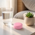 thumbnail image 4 of Round Pill Organizer Pink 5 Compartment Compact for Travel and Purses, 4 of 7