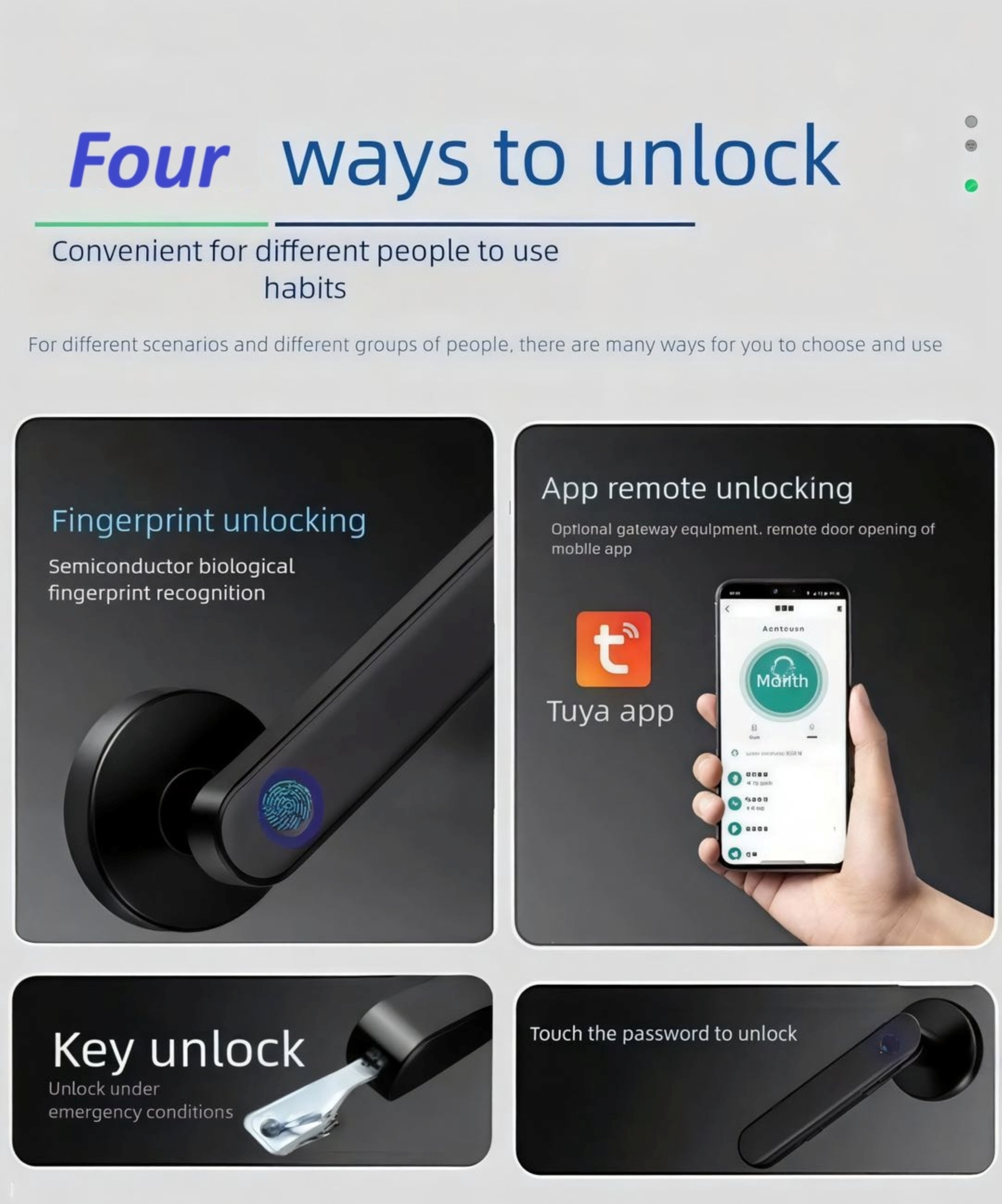 KLAVRLOX - The Smart Door Lock with Fingerprint, Code Entry, Physical Key, & App Control